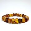 Baltic Amber Hewed Beads Bracelet #1