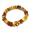 Baltic Amber Hewed Beads Bracelet #2