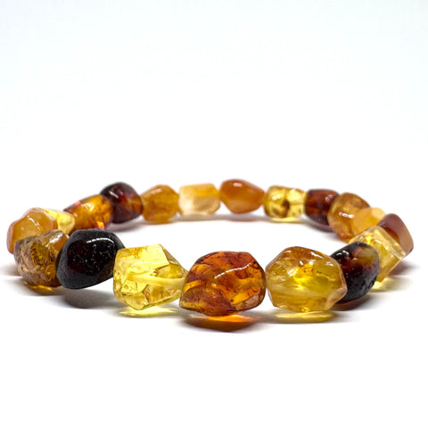 Baltic Amber Delicate Hewed Beads bracelet #2