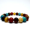 Amber, Coral and Turquoise Ball Bracelet