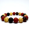 Amber and Coral Ball Bracelet in Mat