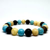 Amber and Turquoise Ball Bracelet in Mat #1