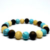 Amber and Turquoise Ball Bracelet in Mat #2