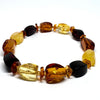 Multicolour Faceted Amber Bracelet