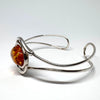 Amber and Silver Cuff Bracelet #1