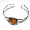 Amber and Silver Cuff Bracelet #1