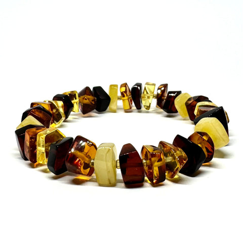 Amber Beaded Bracelet (Faceted)