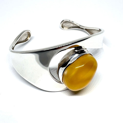 Butter Amber Large Cuff Bracelet