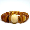 Large Amber Button Beads and a Mat Ball Bracelet