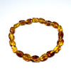Cognac Amber Beaded Bracelet #1