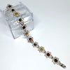 Daisy Silver Bracelet with Amber