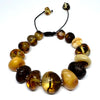 Amber Beaded Bracelet on Black Cord #2