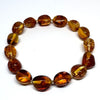 Cognac Amber Beaded Bracelet