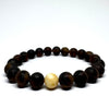 Black and Butter Amber Ball Bracelet