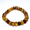 Baltic Amber Hewed Beads Bracelet #1