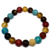 Amber, Coral and Turquoise Ball Bracelet