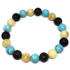 Amber and Turquoise Ball Bracelet in Mat #2