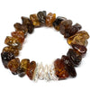 Amber Beaded Bracelet with Pearls