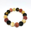 Amber and Coral Ball Bracelet