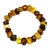 Baltic Amber Hewed Beads Bracelet #2