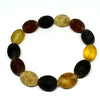 Olive-Shaped Amber Bracelet in Mat (medium or large)