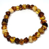 Baltic Amber Hewed Beads Bracelet #6