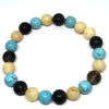 Amber and Turquoise Ball Bracelet in Mat #1