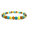 Amber Ball Bracelet with Turquoise