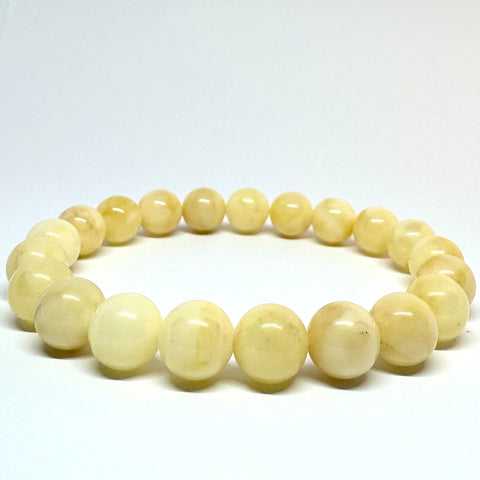Butter Amber Ball Bracelet (9 mm)