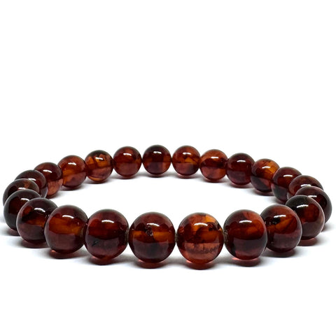 Cherry Amber Ball Bracelet (8 mm)