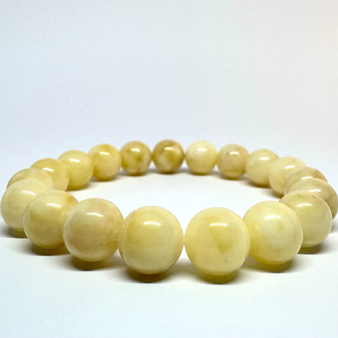 Butter Amber Ball Bracelet (10 mm)