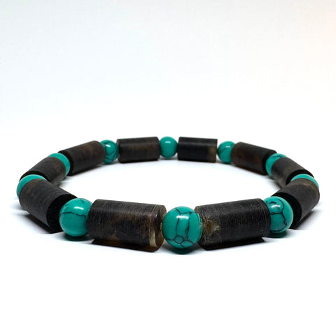 Baltic Amber and Turquoise Beaded Bracelet