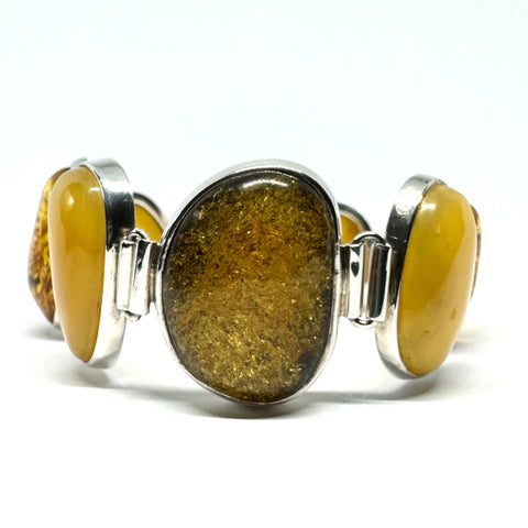 Large Baltic Amber Link Bracelet #2