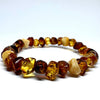 Baltic Amber Hewed Beads Bracelet #6