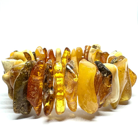 Natural Baltic Amber Free Form Cuff Bracelet