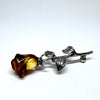 Rose Pin in Amber and Silver