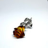 Rose Pin in Amber and Silver