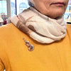 Viola Brooch in Silver with Multicolour Amber