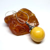 Butter Amber Ball Pendant in Filigree Setting