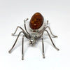 Amazing Spider Brooch in Amber and Silver