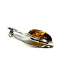One-of-a-Kind Amber Brooch in Silver