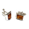 Silver Cufflinks with Amber