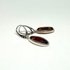 Amber & Silver Oval Earrings