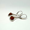 Amber and Silver Bell Earrings