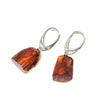 Free Form Amber Hanging Earrings