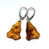 Baltic Amber Hanging Earrings (free form)