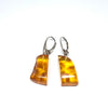 Amber Free Form Hanging Earrings