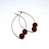 Two-Balls Amber Earrings on Wire