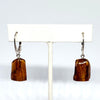 Free Form Amber Hanging Earrings