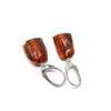 Free Form Amber Hanging Earrings